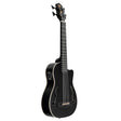 Kala Journeyman Black U•BASS® bas ukulele – Mahonie, Matte Zwart, F-Holes, Elektrisch-Akoestisch met EQ en Gigbag